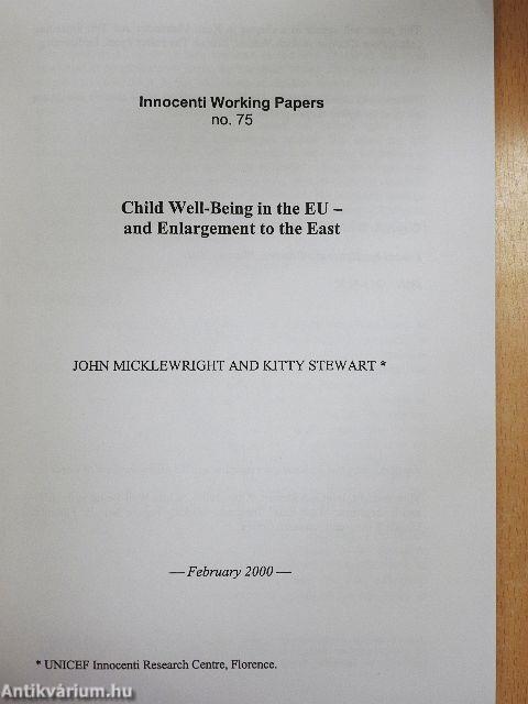 Child Well-Being in the EU and Enlargement to the East
