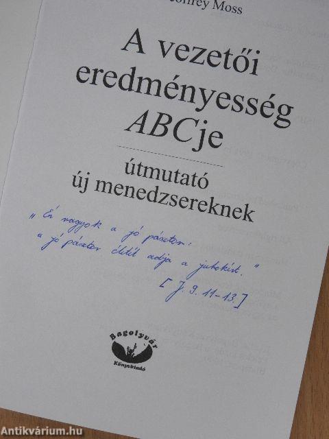 A vezetői eredményesség ABCje