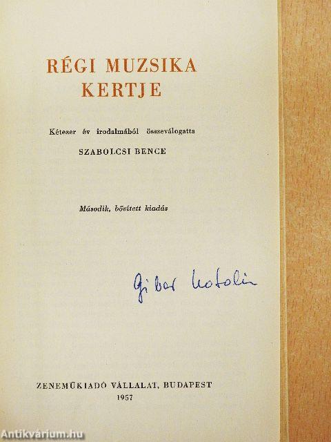 Régi muzsika kertje