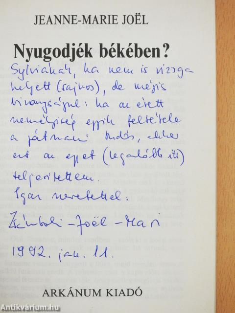 Nyugodjék békében? (dedikált példány)