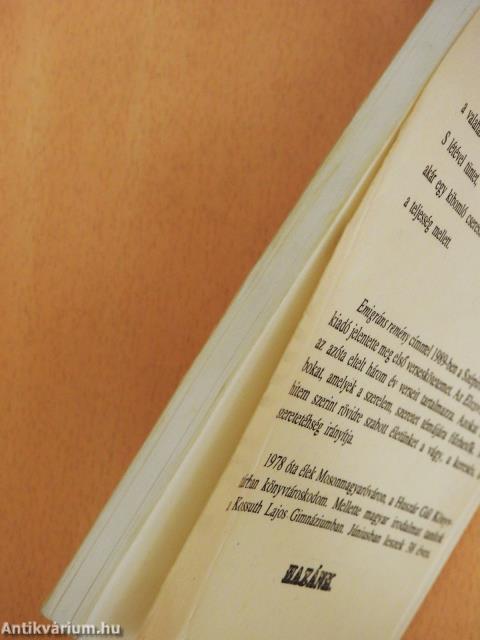 Elszorult lélekkel (dedikált példány)