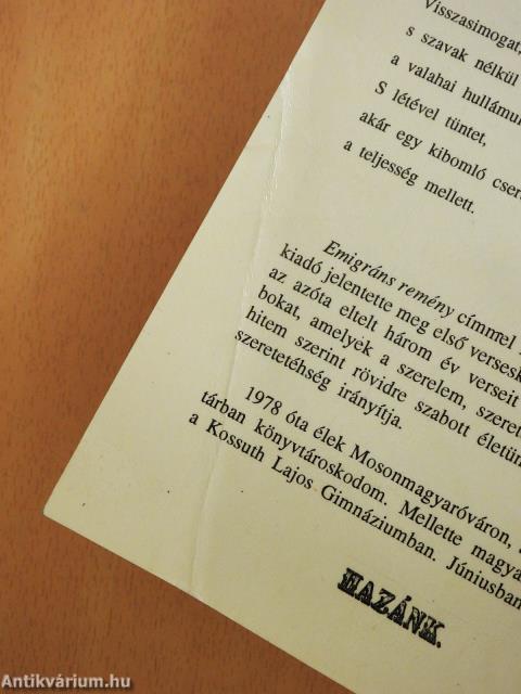 Elszorult lélekkel (dedikált példány)