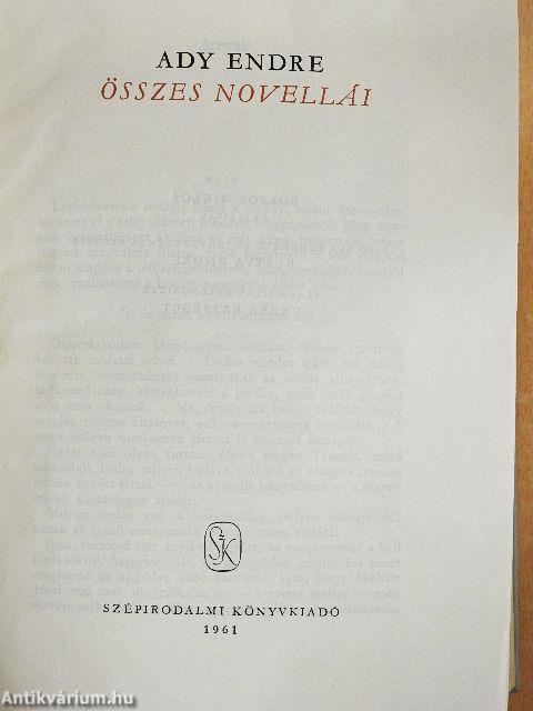 Ady Endre összes novellái