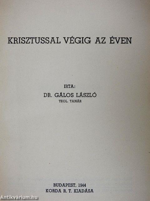 Krisztussal végig az éven