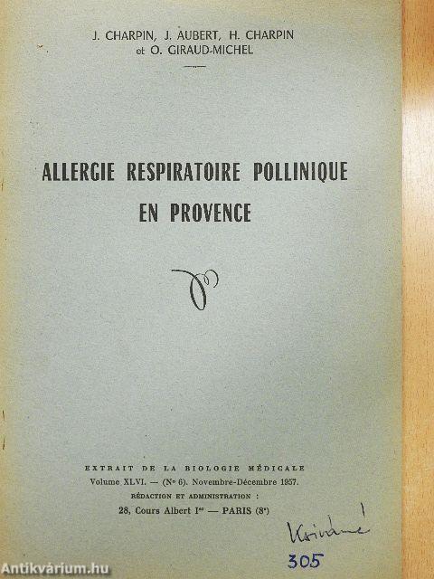 Allergie Respiratoire Pollinique en Provence