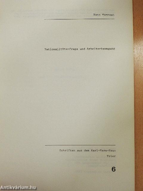 Nationalitätenfrage und Arbeiterbewegung