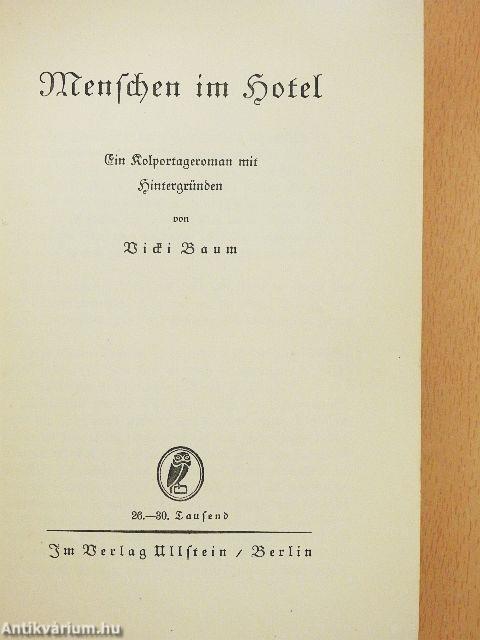 Menschen im Hotel (gótbetűs)