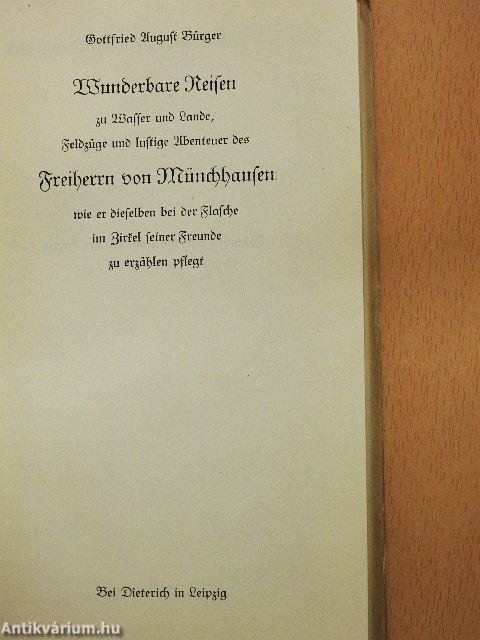 Wunderbare Reisen zu Wasser und Lande, Feldzüge und lustige Abenteuer des Freiherrn von Münchhausen (gótbetűs)