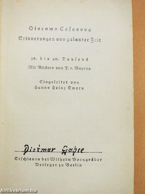 Erinnerungen aus galanter Zeit (gótbetűs)