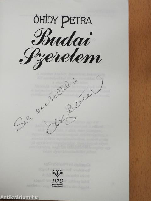 Budai Szerelem (dedikált példány)