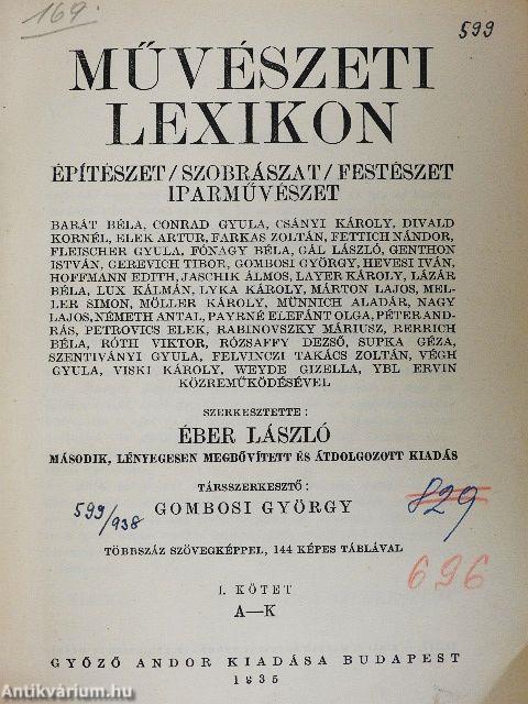 Művészeti lexikon I-II.