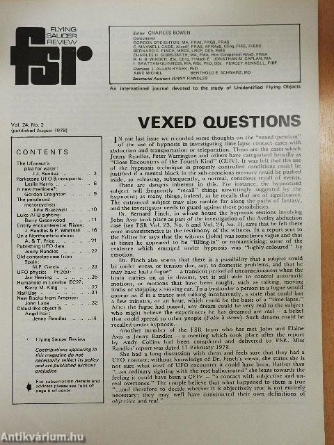 Flying Saucer Review August 1978