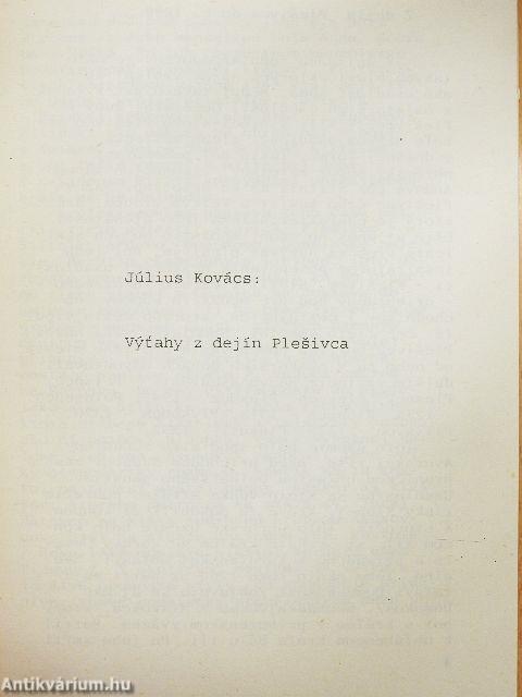 Vytahy z dejín Plesivca
