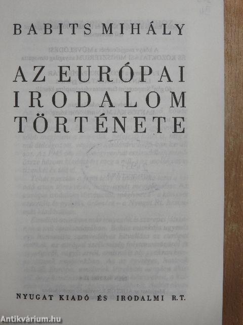 Az európai irodalom története