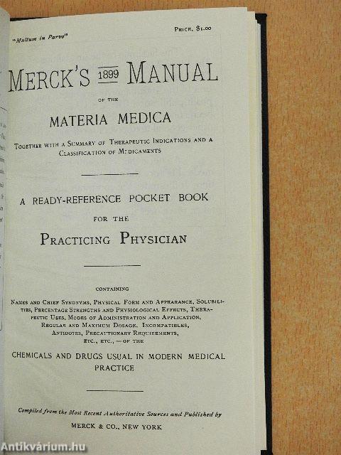 Merck's 1899 Manual of the Materia Medica