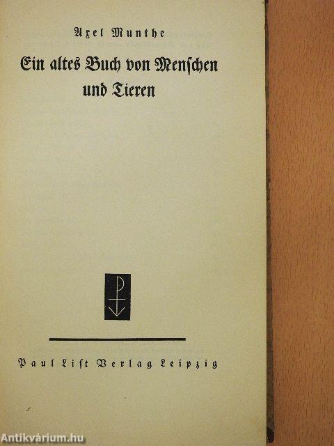 Ein altes Buch von menschen und Tieren (gótbetűs)