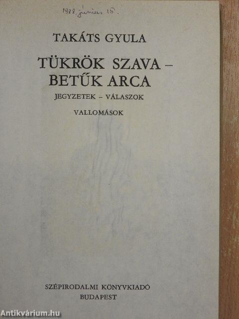 Tükrök szava-betűk arca