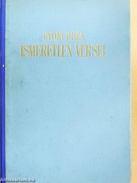 Gyóni Géza ismeretlen versei