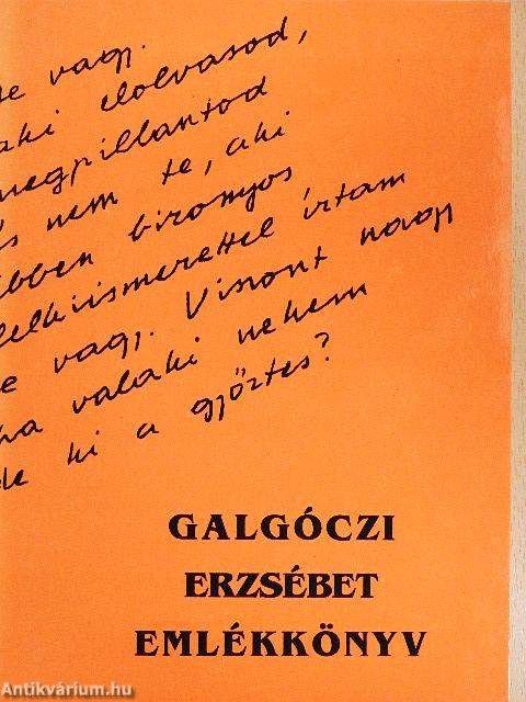 Galgóczi Erzsébet emlékkönyv