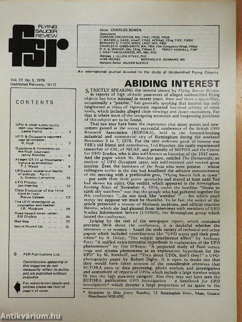 Flying Saucer Review February 1976