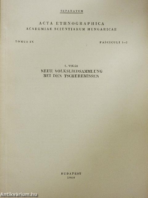 Neue Volksliedsammlung bei den Tscheremissen