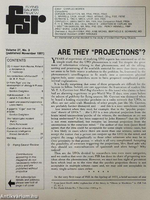 Flying Saucer Review November 1981