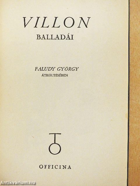 Villon balladái Faludy György átköltésében