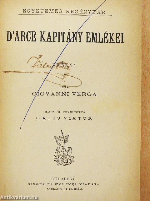 D'Arce kapitány emlékei/Baba