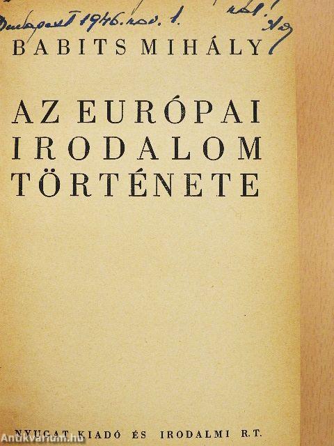 Az európai irodalom története