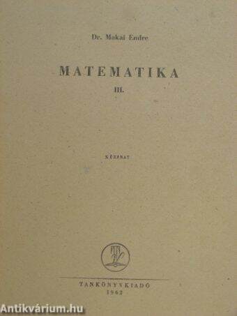 Matematika III.