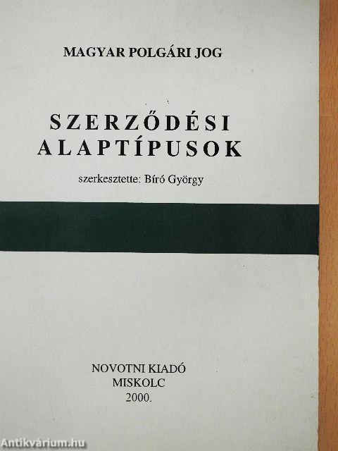 Szerződési alaptípusok