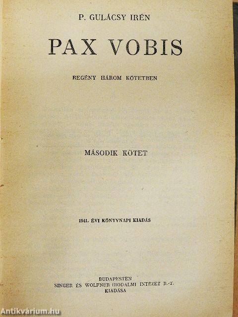 Pax Vobis I-III.