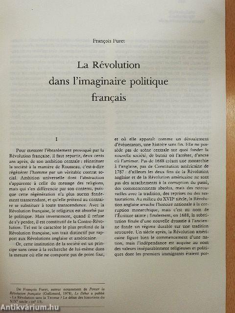 La Révolution dans l'imaginaire politique francais