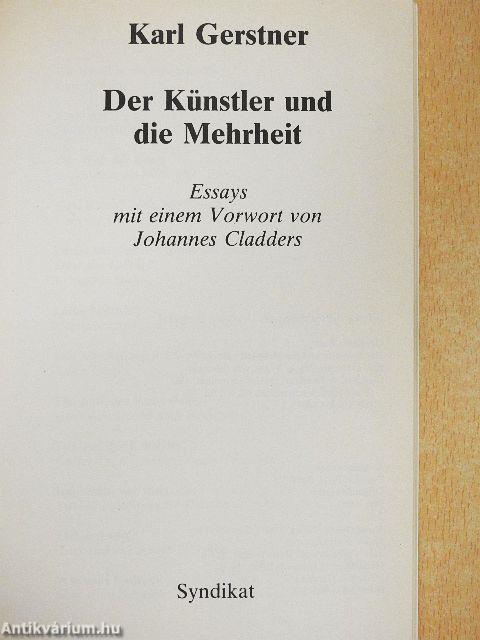 Der Künstler und die Mehrheit