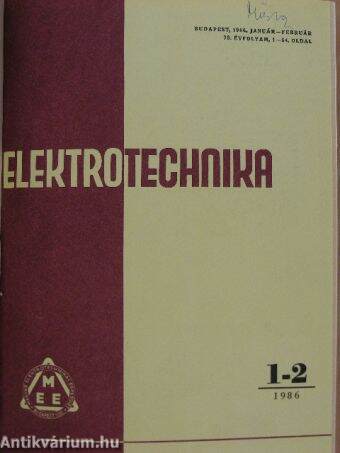 Elektrotechnika 1986. január-december