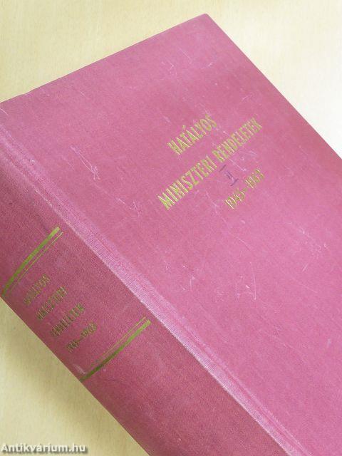 Hatályos miniszteri rendeletek 1945-1963 II.