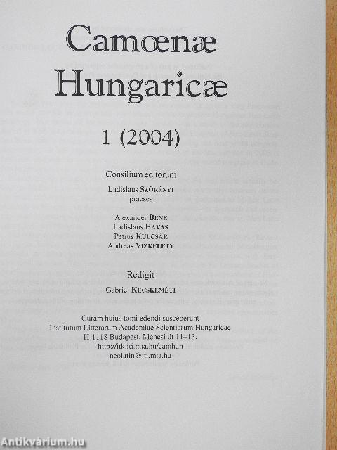 Camoenae Hungaricae 1 (2004)