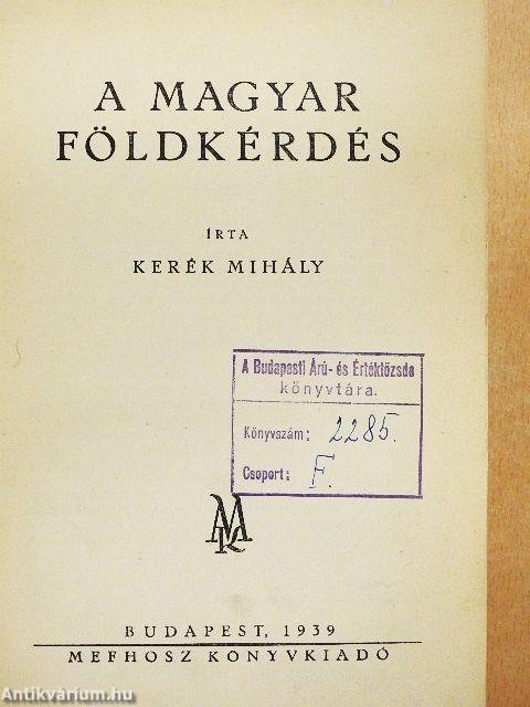 A magyar földkérdés