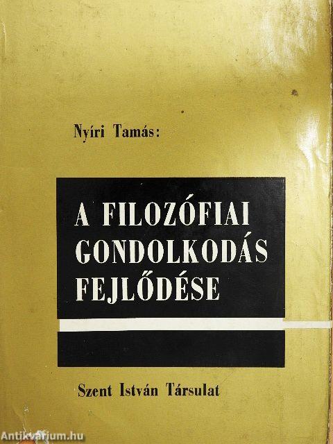 A filozófiai gondolkodás fejlődése