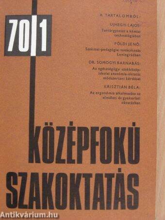 Középfokú Szakoktatás 1970. január-december