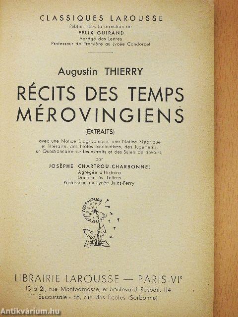 Récits des temps Mérovingiens