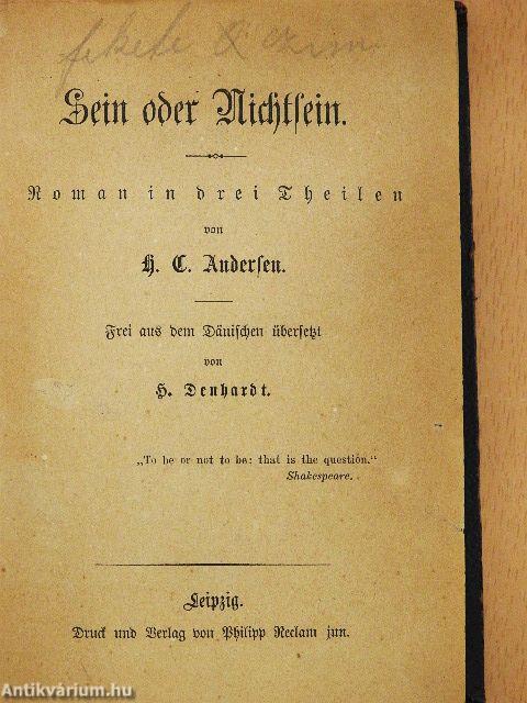 Sein oder Nichtsein (gótbetűs)