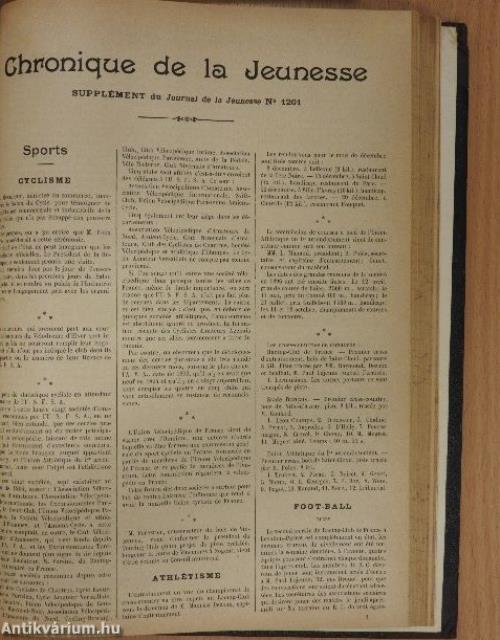 Le Journal de la Jeunesse 1896. I./Chronique de la Jeunesse (fél évfolyam)
