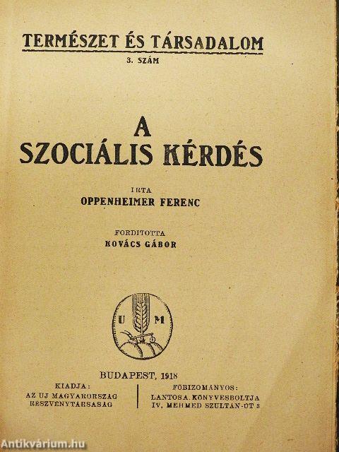 A szociális kérdés