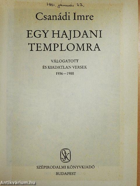 Egy hajdani templomra