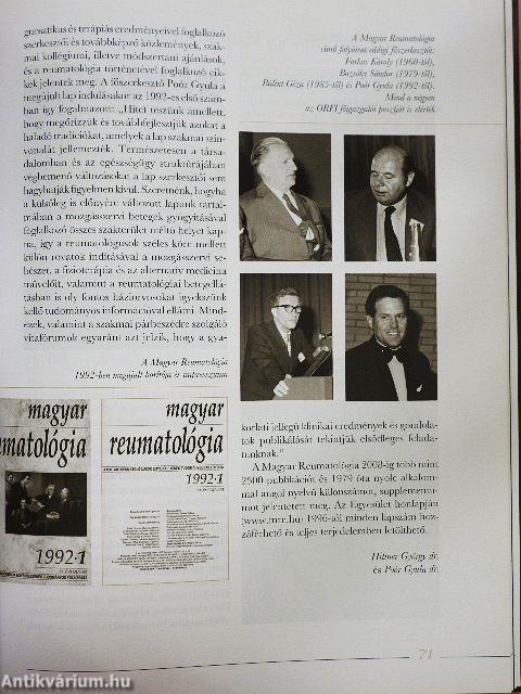 A Magyar Reumatológusok Egyesülete története és tevékenysége