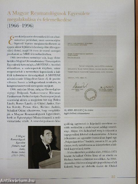 A Magyar Reumatológusok Egyesülete története és tevékenysége