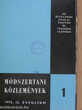 Módszertani Közlemények 1975/1-5.