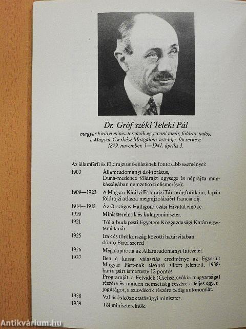 Gróf Teleki Pál halála