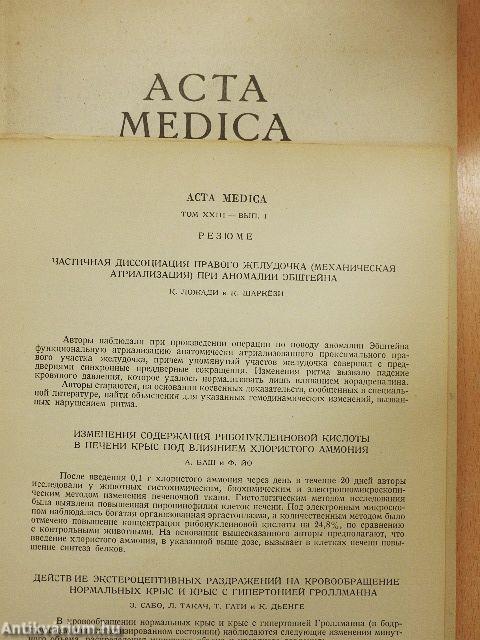 Acta Medica 1966